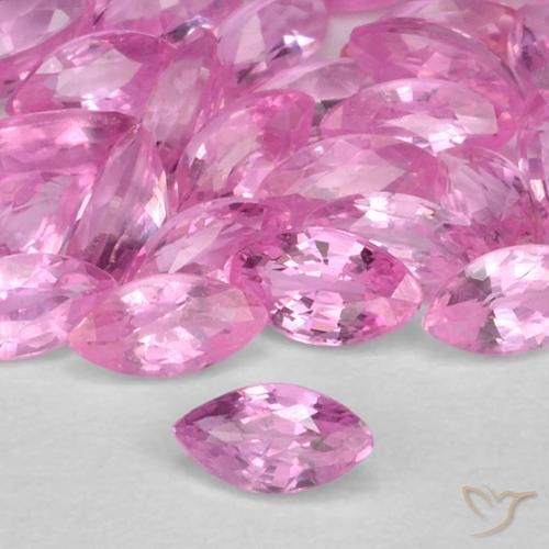 Saphir Rose moyen naturelle Marquise, 0.12 ct, VS