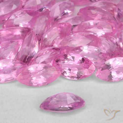 Saphir Rose moyen naturelle Marquise, 0.12 ct, VS