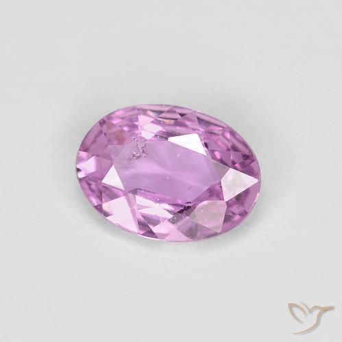 Saphir Violet clair naturelle ovale, 0.63 ct, VS