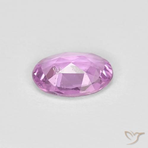 Saphir Violet clair naturelle ovale, 0.63 ct, VS