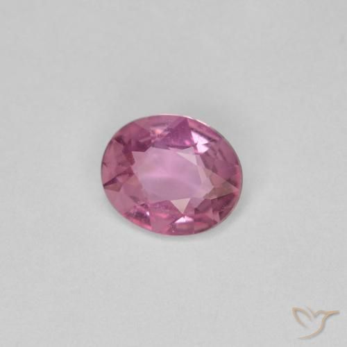 Saphir Rose foncé naturelle ovale, 0.54 ct, VVS-VS