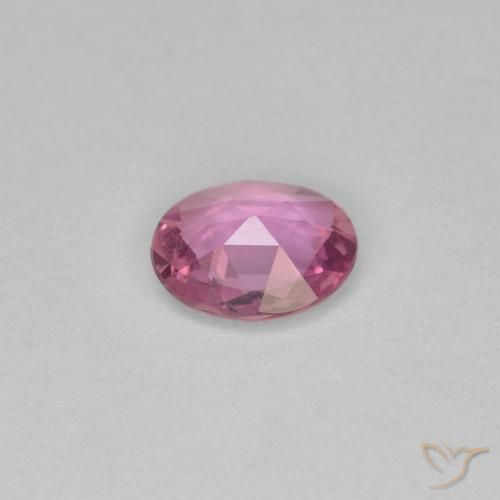 Saphir Rose foncé naturelle ovale, 0.54 ct, VVS-VS