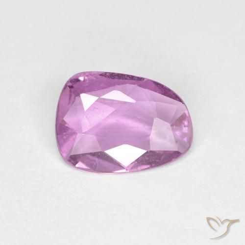 Saphir Rose pourpre royal très clair naturelle Fantaisie, 0.83 ct, VS