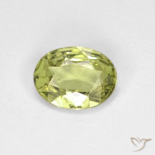 0.79ct Naturel Vert jaunâtre Saphir, ovale, VS