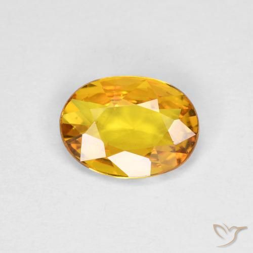 0.69ct Naturel Doré Saphir, ovale, VS