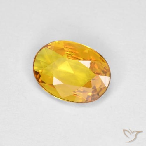 Saphir Doré naturelle ovale, 0.69 ct, VS