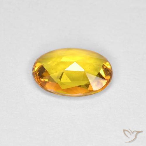 Saphir Doré naturelle ovale, 0.69 ct, VS