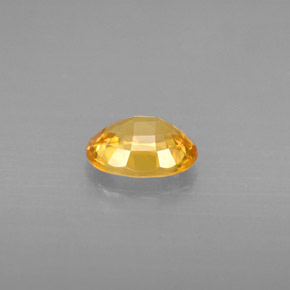 Saphir jaune naturelle coupe ovale, 1,31 ct, VVS-VS