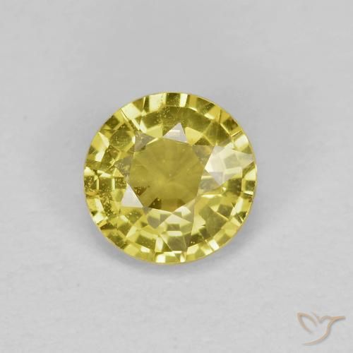 0.42ct Naturel Jaune moyen Saphir, Tour, VS