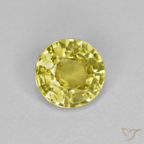 0.44ct Naturel Jaune moyen Saphir, Tour, VS
