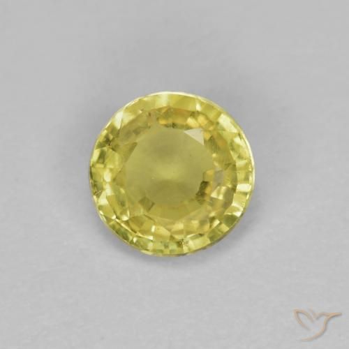 0.39ct Naturel Jaune Dijon Saphir, Tour, VVS-VS