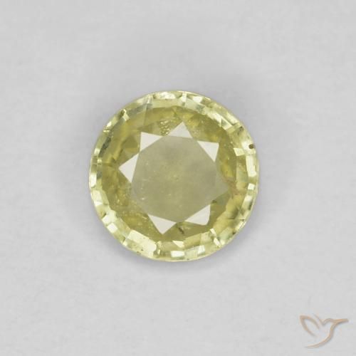 0.37ct Naturel Jaune moyen-léger Saphir, Tour, VS