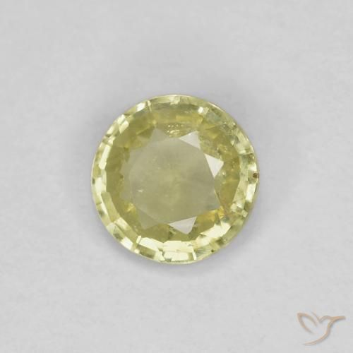 Saphir Jaune moyen-léger naturelle Tour, 0.37 ct, VS