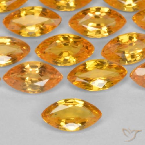 Saphir Or naturelle Marquise, 0.19 ct, VS
