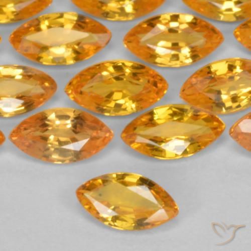 Saphir Or naturelle Marquise, 0.19 ct, VS