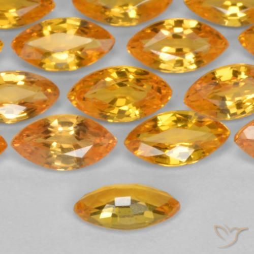 Saphir Or naturelle Marquise, 0.19 ct, VS