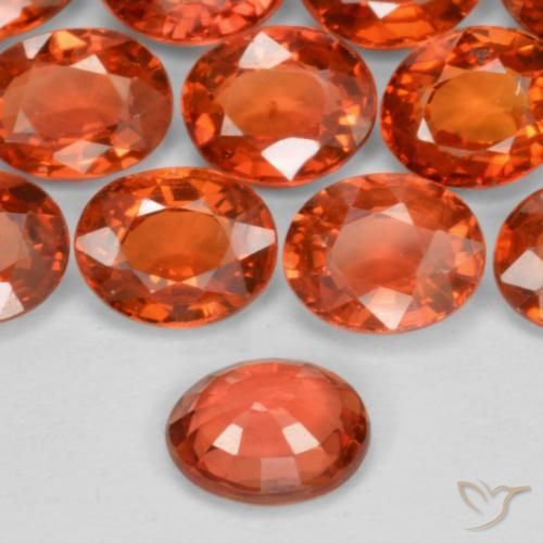 Saphir Rouge intense naturelle ovale, 0.45 ct, VS