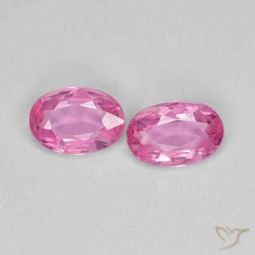 0.83ctw Naturel Rose intense Saphir, ovale, VS