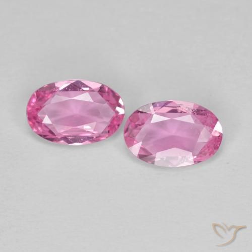 0.87ctw Naturel Rose intense Saphir, ovale, VS