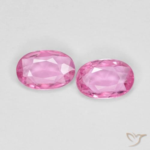 0.90ctw Naturel Rose moyen Saphir, ovale, VS