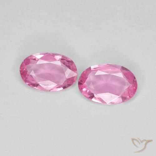 0.69ctw Naturel Rose moyen Saphir, ovale, VS