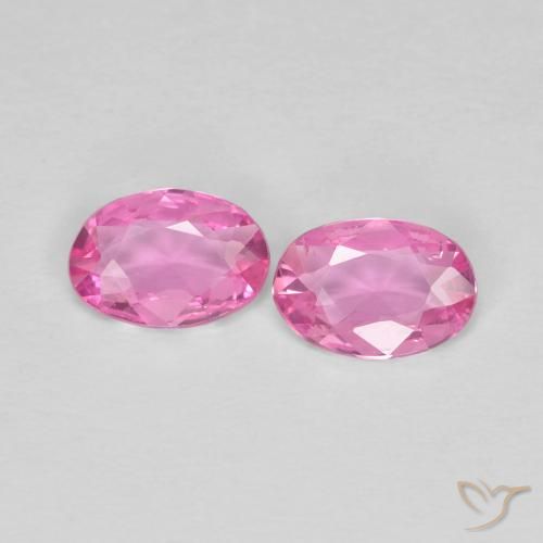 0.68ctw Naturel Rose moyen Saphir, ovale, VS