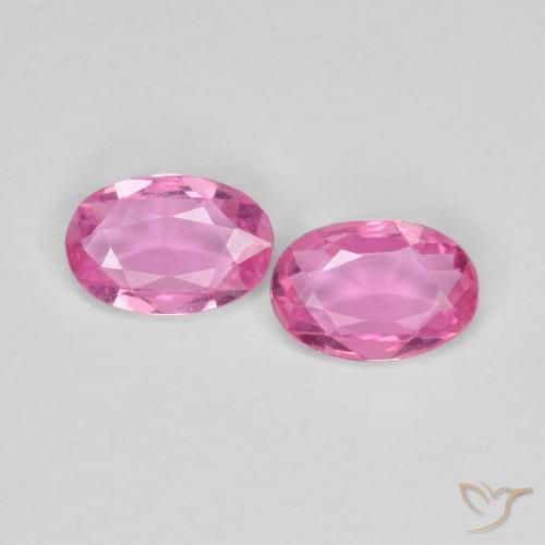 0.77ctw Naturel Rose moyen Saphir, ovale, VVS-VS