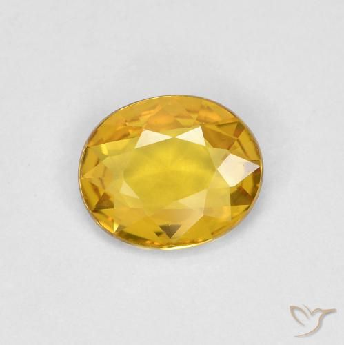 0.55ct Naturel Doré Saphir, ovale, VVS