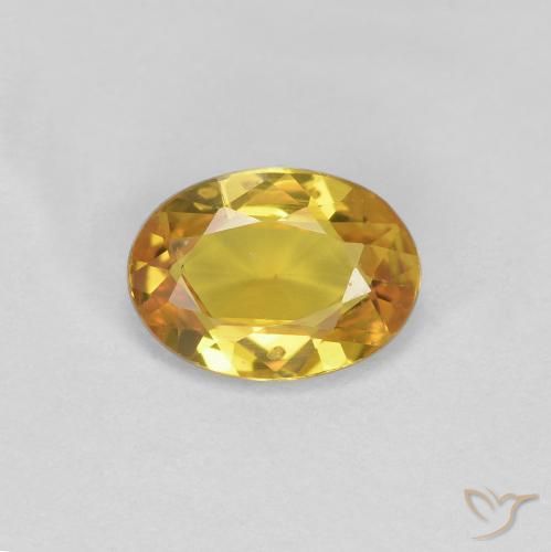 0.71ct Naturel Doré Saphir, ovale, VS