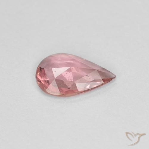 Saphir Rose clair naturelle En forme de poire, 0.43 ct, VS