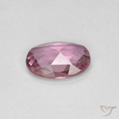 Saphir Rose foncé naturelle ovale, 0.65 ct, VS