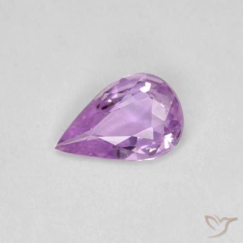Saphir Lilas naturelle En forme de poire, 0.50 ct, VS