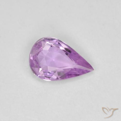 Saphir Lilas naturelle En forme de poire, 0.50 ct, VS