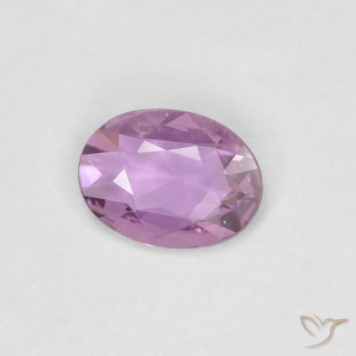 Saphir Violet clair naturelle ovale, 0.60 ct, VVS