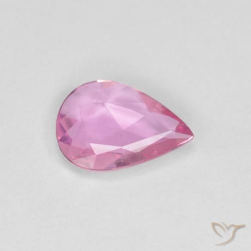0.52ct Naturel Rose vif Saphir, En forme de poire, VVS