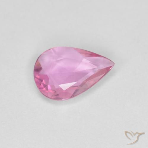Saphir Rose vif naturelle En forme de poire, 0.52 ct, VVS