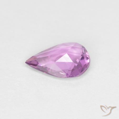 Saphir Pourpre violet rosâtre naturelle En forme de poire, 0.55 ct, VVS