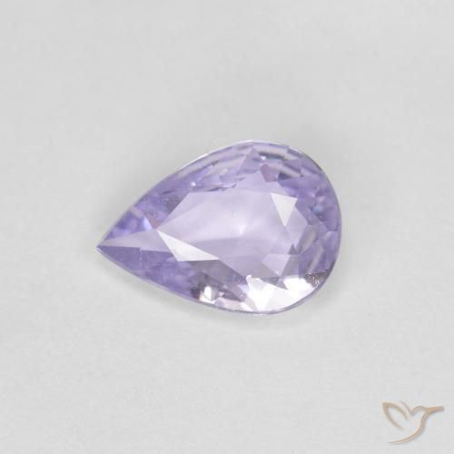 Saphir Violet Rosâtre naturelle En forme de poire, 0.62 ct, VVS