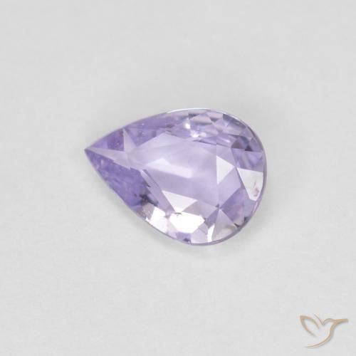 Saphir Violet Rosâtre naturelle En forme de poire, 0.62 ct, VVS