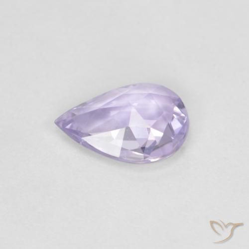 Saphir Violet Rosâtre naturelle En forme de poire, 0.62 ct, VVS