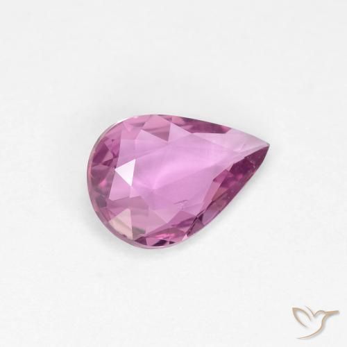 Saphir Rose pourpre royal naturelle En forme de poire, 0.51 ct, VVS-VS