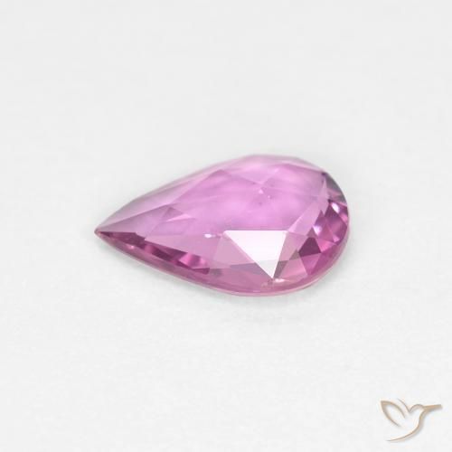 Saphir Rose pourpre royal naturelle En forme de poire, 0.51 ct, VVS-VS