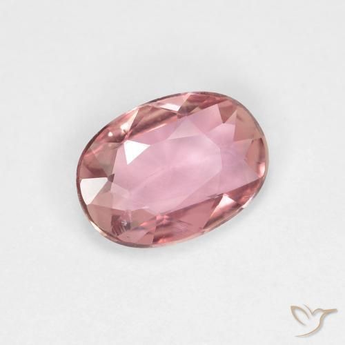 Saphir Rose chaud et léger naturelle ovale, 0.83 ct, VVS-VS
