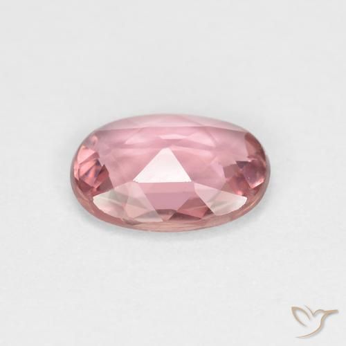 Saphir Rose chaud et léger naturelle ovale, 0.83 ct, VVS-VS
