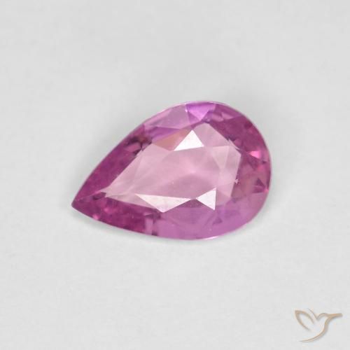 0.43ct Naturel Pourpre intense Saphir, En forme de poire, VVS-VS