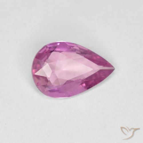 Saphir Pourpre intense naturelle En forme de poire, 0.43 ct, VVS-VS
