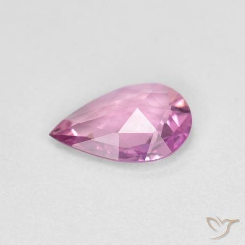 Saphir Pourpre intense naturelle En forme de poire, 0.43 ct, VVS-VS