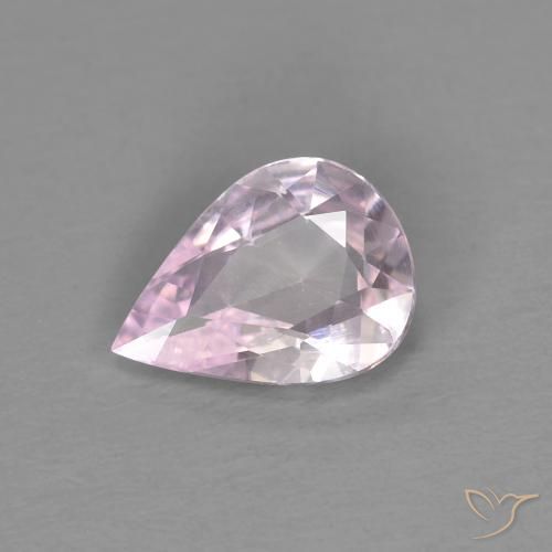 Saphir Rose lavande très clair naturelle En forme de poire, 0.51 ct, VVS-VS