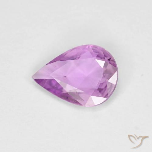 0.53ct Naturel Pourpre rosâtre profond Saphir, En forme de poire, VVS-VS, Photo A