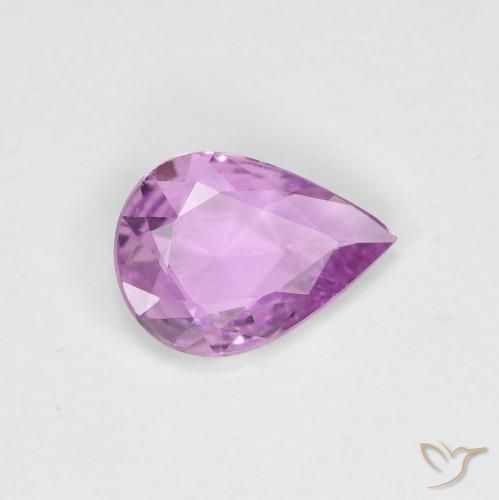 Saphir Pourpre rosâtre profond naturelle En forme de poire, 0.53 ct, VVS-VS